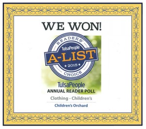Children's Orchard Tulsa graphic showing logo for A-List award